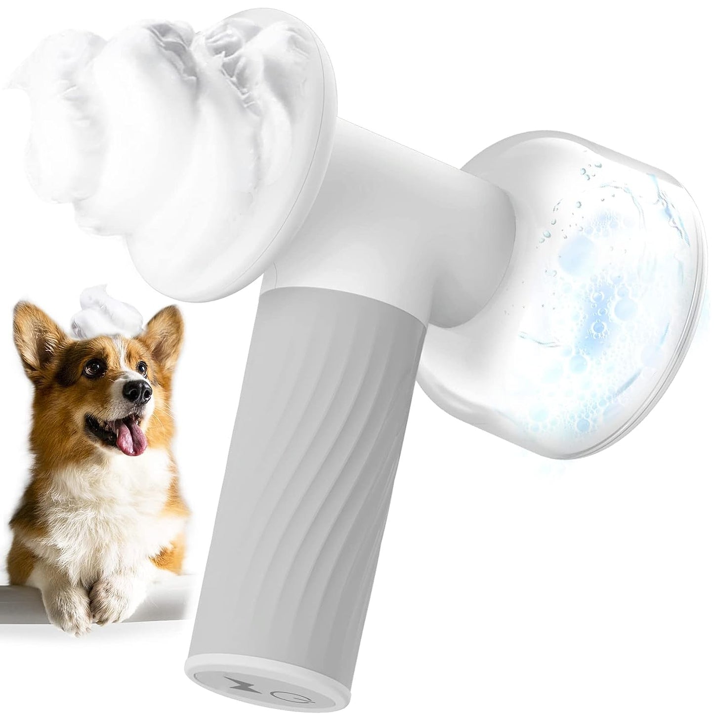 LABBY® Pet Shower Brush - Electric Dense Foam Generator and Silicone Brush Head