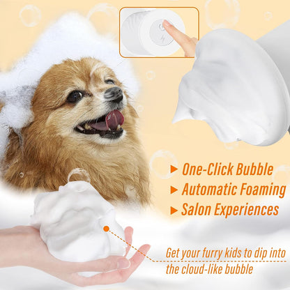 LABBY® Pet Shower Brush - Electric Dense Foam Generator and Silicone Brush Head