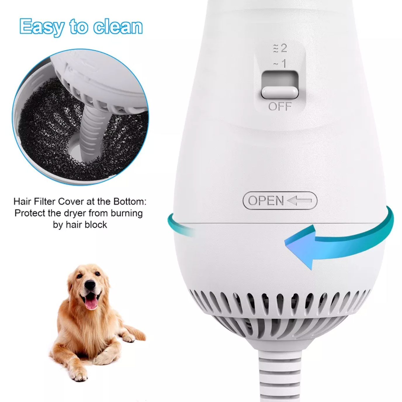 LABBY® Pet Hair Dryer Brush